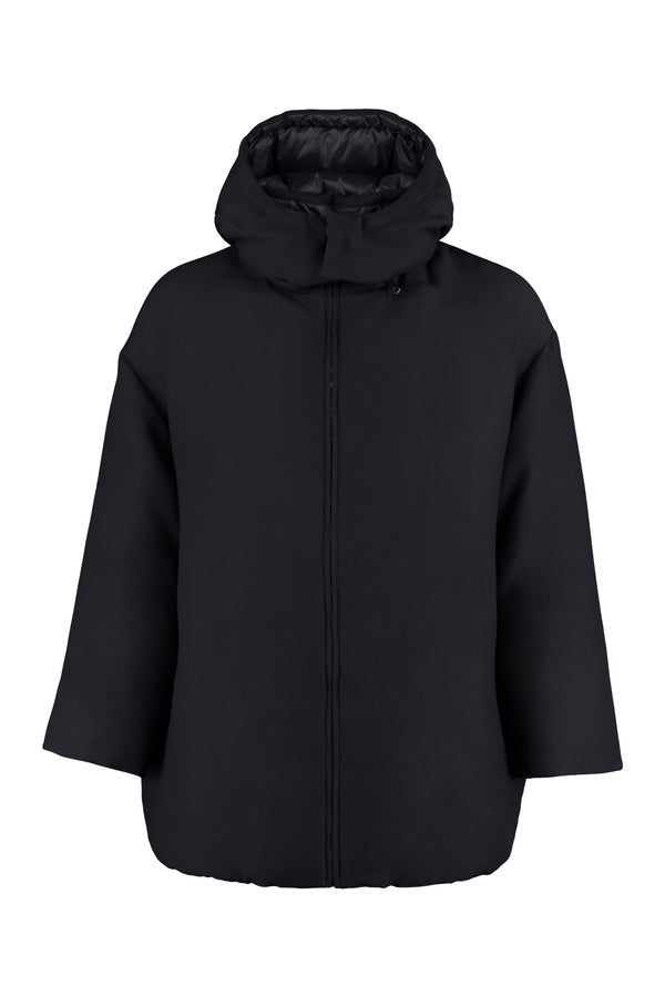 Reversible hooded down jacket-0